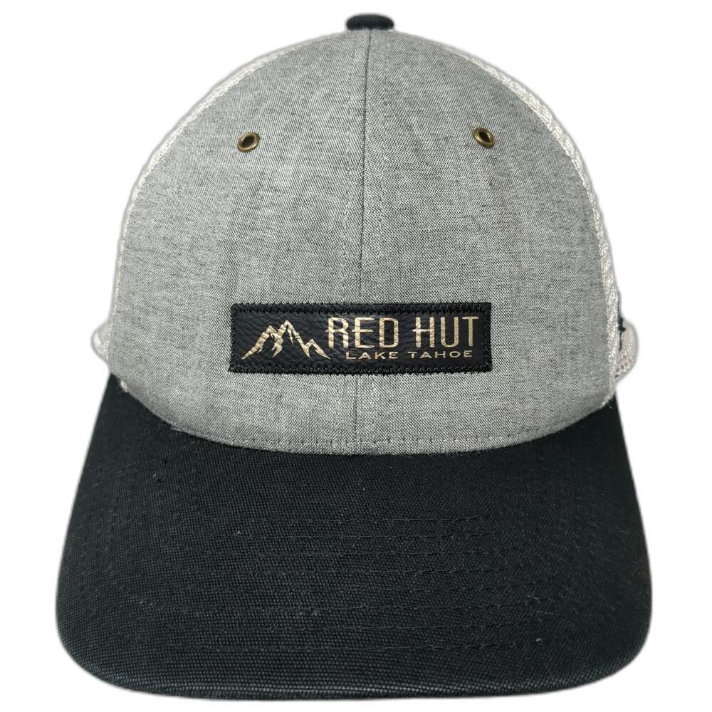 Zephyr Baseball Cap Gray Black One Size Lake Tahoe Red Hut Mesh Snapback Hat